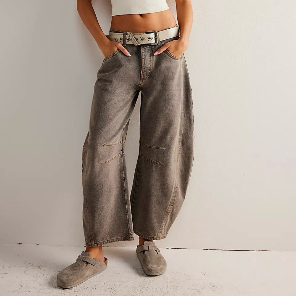 We The Free Good Luck Mid-Rise Barrel Jeans - 28